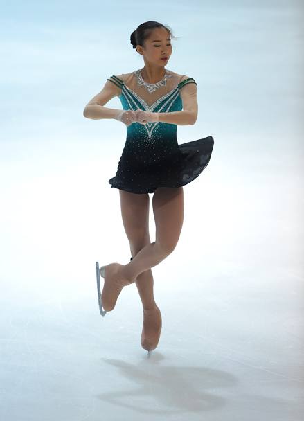 Abu Dhabi, Emirati Arabi: l&#39;australiana Hannah Kim in gara all&#39;FBMA Trophy di pattinaggio di figura (Getty Images)